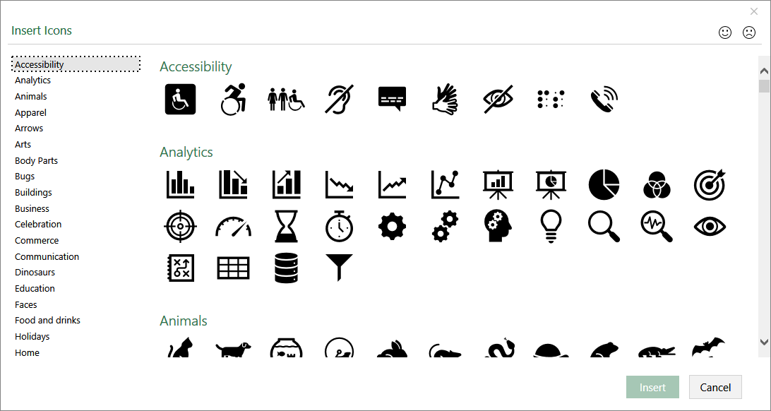 icon categories