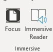 Microsoft Word Focus Immersive Reader