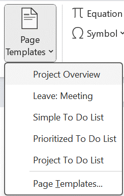 OneNote project overview template. Microsoft office training courses available. www.azsolutions.com.au